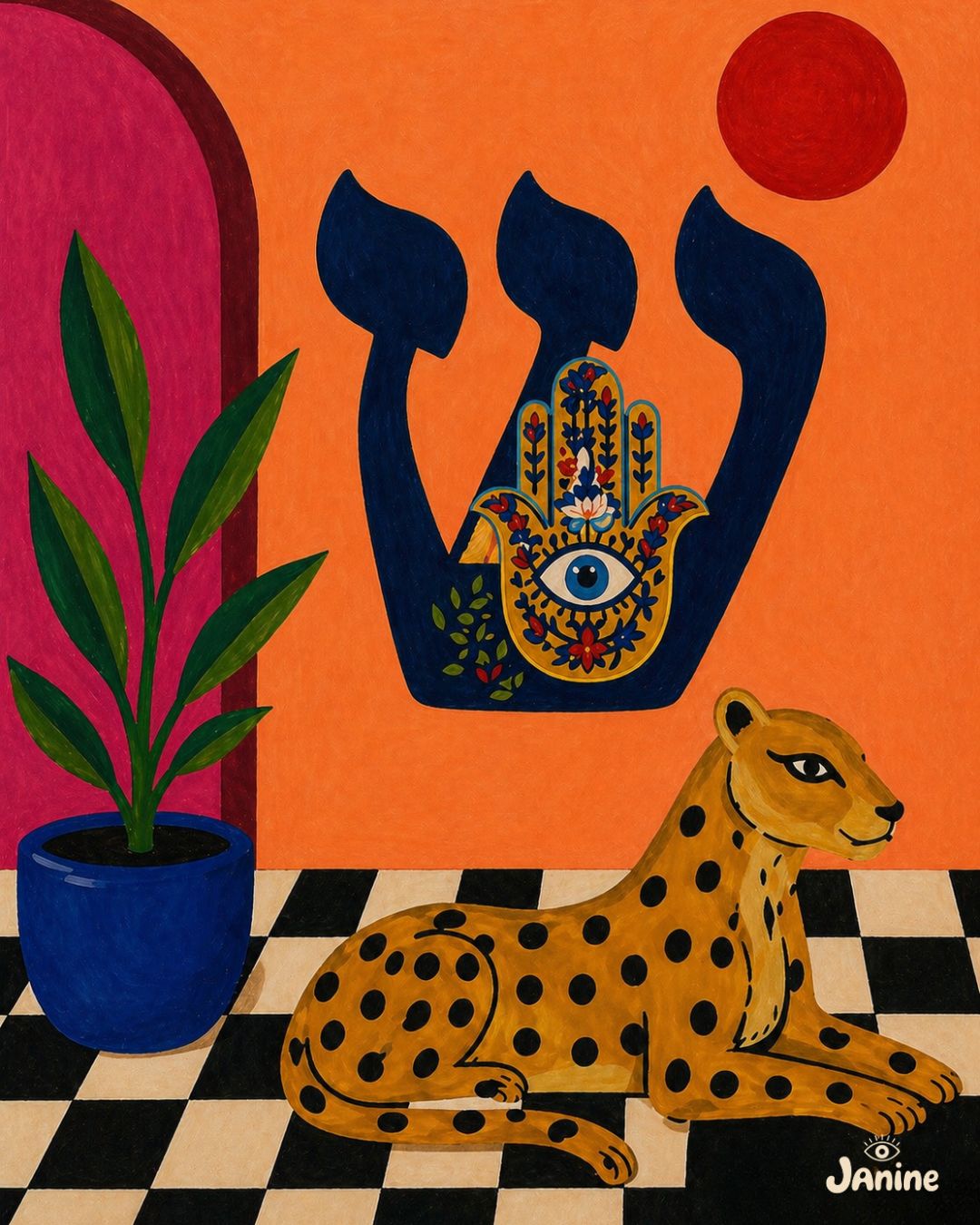 The Letter Shin and Hamsa